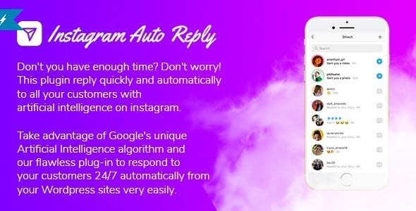 Plugin Instagram Auto Reply with Artificial Intelligence - WordPress