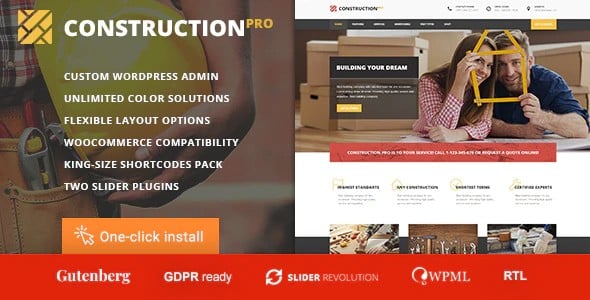 Tema Construction Pro - Template WordPress