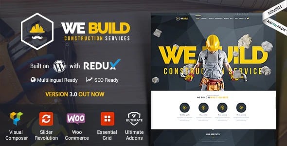 Tema We Build - Template WordPress