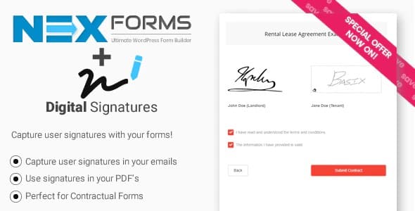 Plugin Nex-Forms Digital Signatures - WordPress