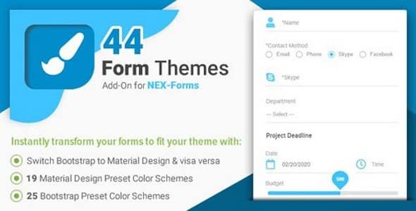 Plugin Nex-Forms Form Themes - WordPress