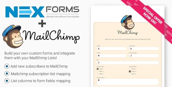 Plugin Nex-Forms MailChimp - WordPress