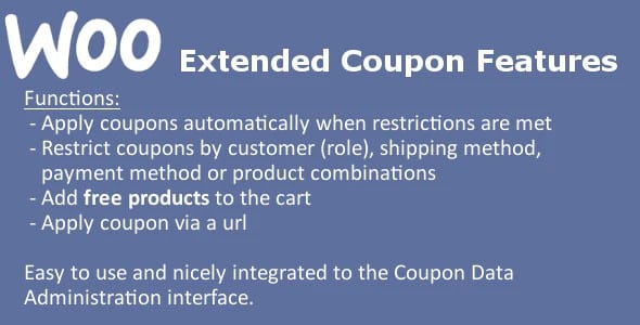Plugin WooCommerce Extended Coupon Features Pro - WordPress