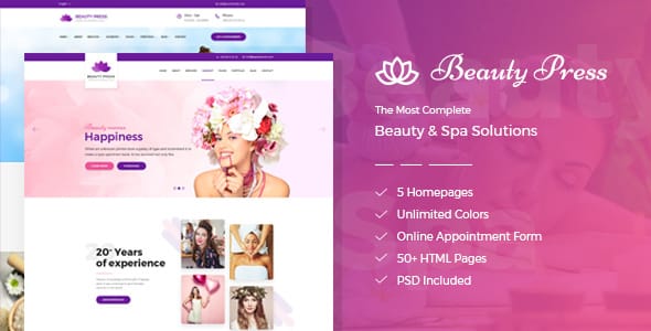 Tema Beautypress - Template WordPress