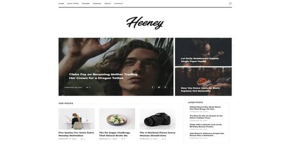 Tema Heeney - Template WordPress
