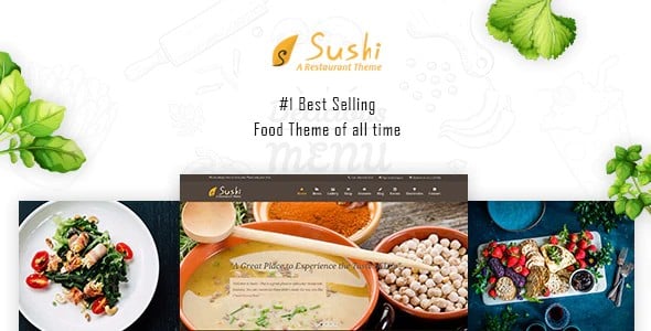 Tema Sushi Restaurant - Template WordPress