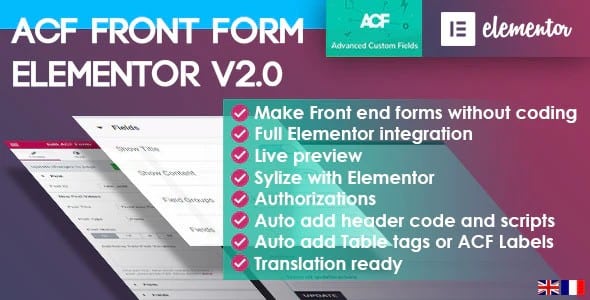 Plugin Acf Frontend Pro for Elementor - WordPress