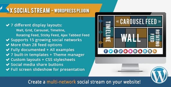 Plugin Ax Social Stream - WordPress