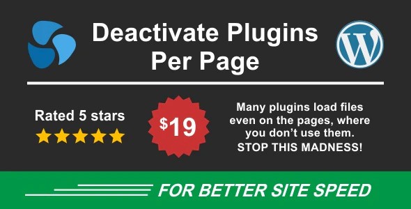 Plugin Deactivate Plugins Per Page - WordPress