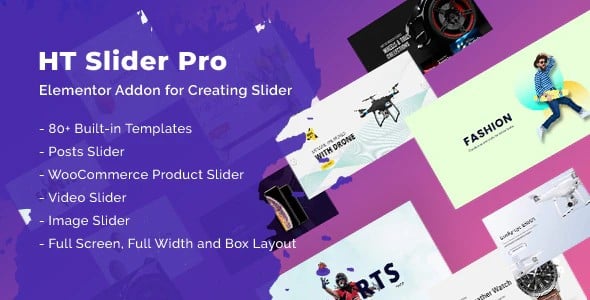 Plugin Ht Slider Pro for Elementor - WordPress