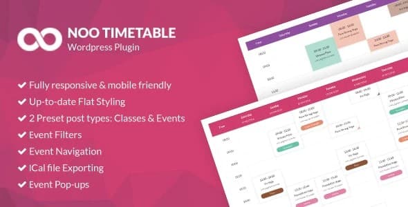 Plugin Noo Timetable - WordPress