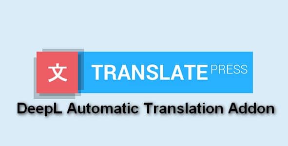 Plugin TranslatePress DeepL Automatic Translation Addon - WordPress