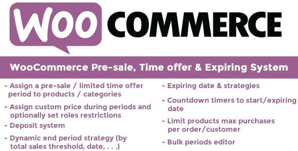 Plugin WooCommerce Pre-sale Time offer Expiring System - WordPress