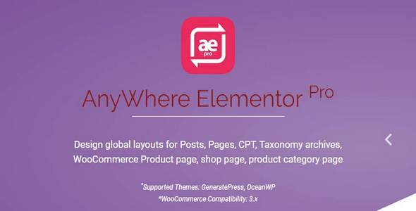 Plugin AnyWhere Elementor Pro - WordPress