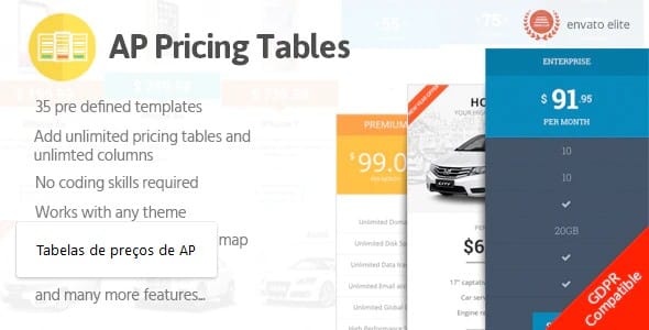 Plugin Ap Pricing Tables - WordPress