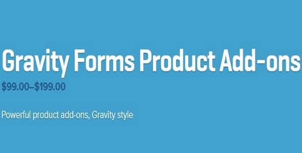 Plugin Gravity Forms Product Add-Ons - WordPress
