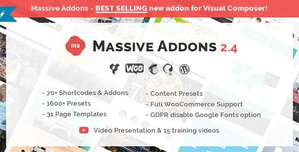 Plugin Massive Addons for Visual Composer - WordPress