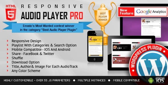 Plugin Responsive Html5 Audio Player Pro - WordPress