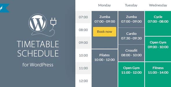 Plugin Timetable Responsive Schedule For WordPress - WordPress