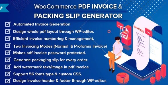 Plugin WooCommerce Pdf Invoice Packing Slip Generator - WordPress
