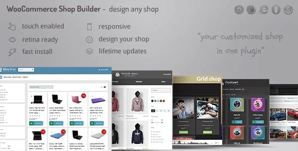 Plugin WooCommerce shop page builder - WordPress