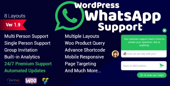 Plugin WordPress WhatsApp Support - WordPress