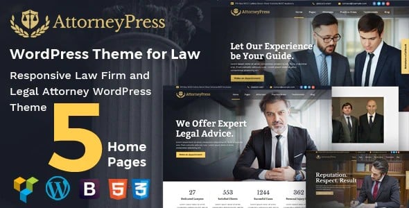 Tema Attorney Press - Template WordPress