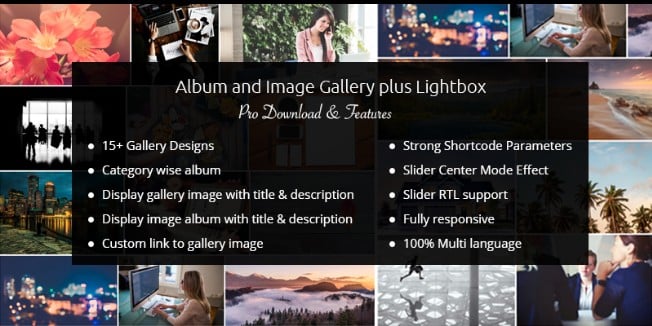 Plugin Album and Image Gallery plus Lightbox - WordPress