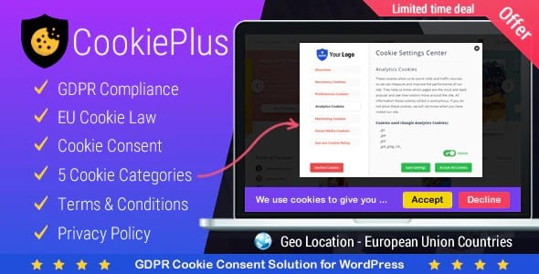 Plugin Cookie Plus GDPR - WordPress