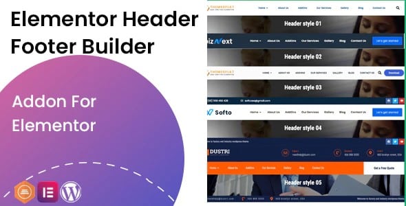 Plugin Elementor Header Footer Builder - WordPress