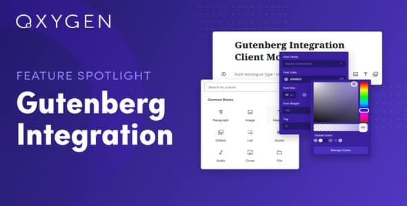 Plugin Oxygen Builder Gutenberg Integration - WordPress