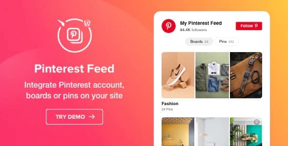 Plugin Pinterest Feed - WordPress