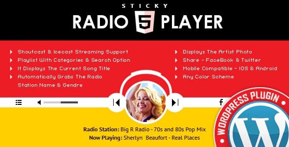 Plugin Sticky Radio Player WordPress Plugin - WordPress
