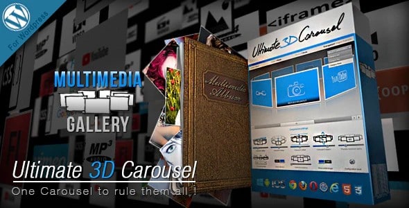 Plugin Ultimate 3D Carousel FWDesign - WordPress