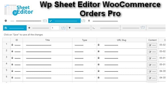 Plugin Wp Sheet Editor WooCommerce Orders Pro - WordPress