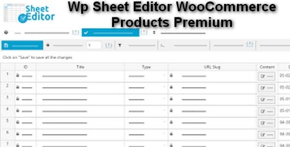 Plugin Wp Sheet Editor WooCommerce Products Premium - WordPress