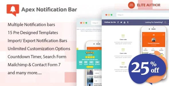 Plugin Apex Notification Bar - WordPress