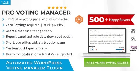 Plugin Bwl Pro Voting Manager - WordPress