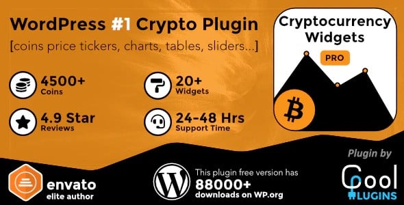 Plugin Cryptocurrency Widgets Pro - WordPress