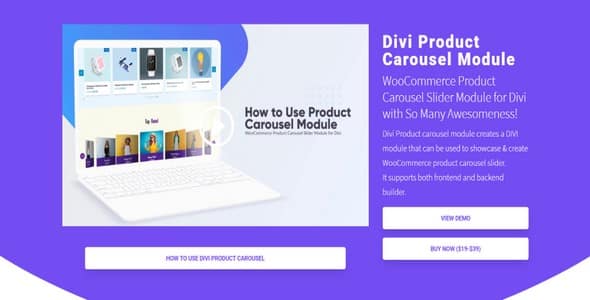 Plugin Divi Product Carousel - WordPress