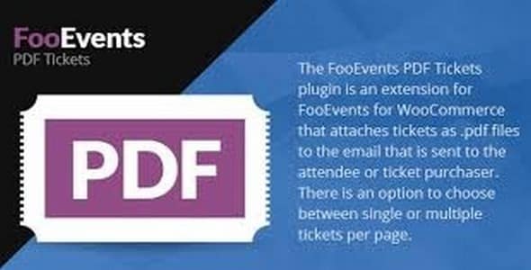 Plugin FooEvents Pdf Tickets - WordPress