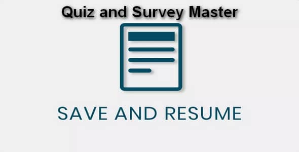 Plugin Quiz and Survey Master Save and Resume - WordPress