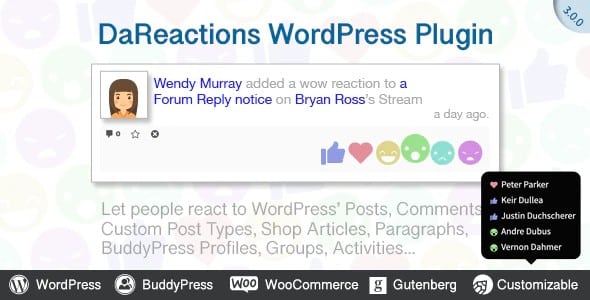 Plugin Reactions - WordPress