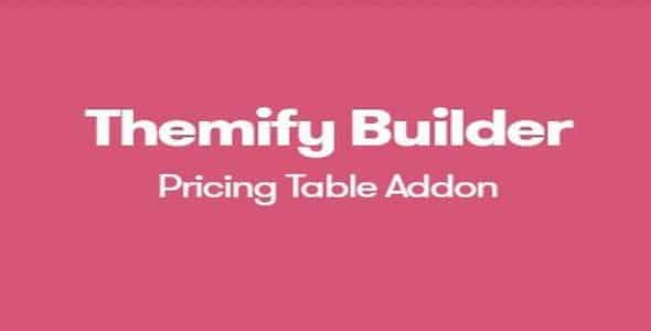 Plugin Themify Builder Pricing Table - WordPress