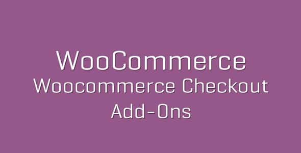 Plugin WooCommerce Checkout Add-Ons - WordPress