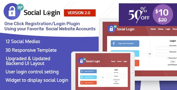 Plugin AccessPress Social Login - WordPress