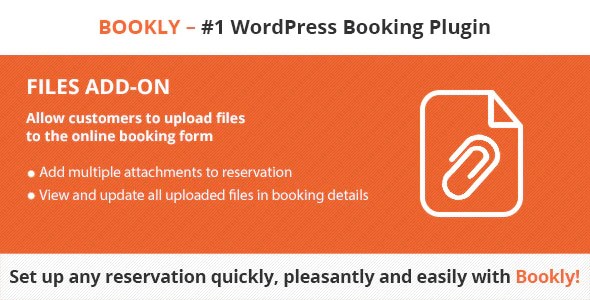 Plugin Bookly Files Addon - WordPress