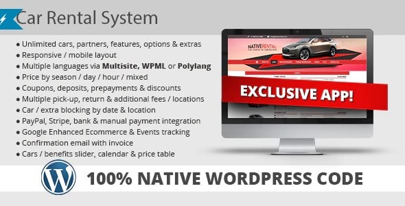 Plugin Car Rental System - WordPress