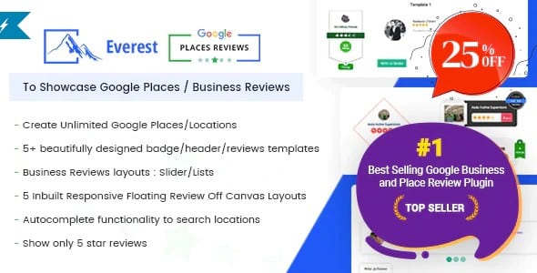 Plugin Everest Google Places Reviews - WordPress