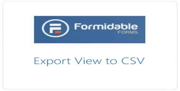 Plugin Formidable Forms Table View to CSV Converter - WordPress